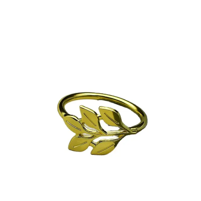 2pcs/monte SHSEJA Requintado anel de guardanapo de metal chapeamento anel de guardanapo de moda maple guardanapo fivela de trabalho decorações