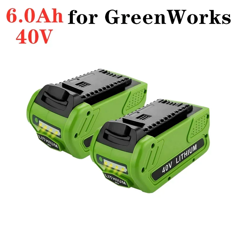 40V 6.0 Ah Substituição da Bateria de Lítio para 6000mAh GreenWorks 29472 29462 Bateria G-MAX Power Tool 29252 20202 22262 25312 L50