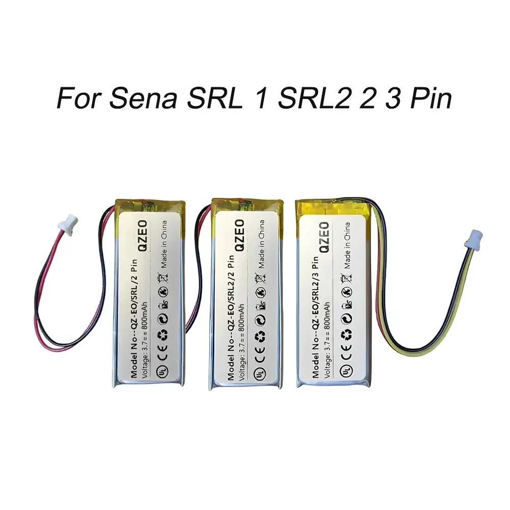 Bateria de substituição Para o Sena SRL 1 SRL2 2 3 Pino Plugue do Fio Bluetooth para Capacete de Fone de ouvido 800mAh