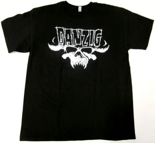 DANZIG T-shirt Hardcore, Heavy Metal, Hard Rock Tee Adultos, Homens de Preto Novo