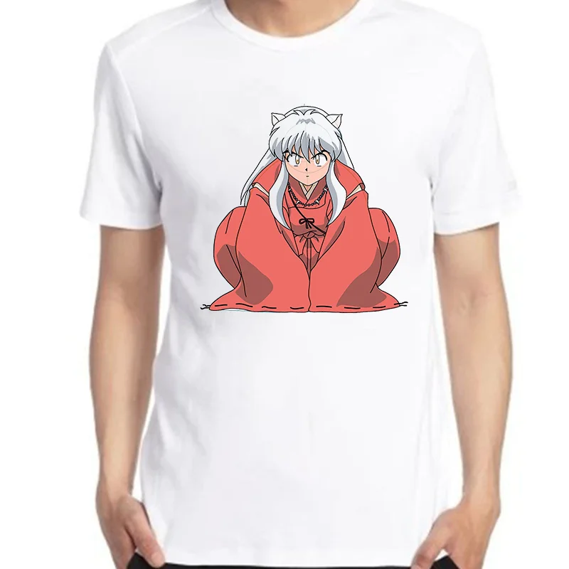 Feudal Demônio Inuyasha t-shirt para homens Sesshoumaru Higurashi Luta de Anime desenhos animados gráfico t-shirts de Verão de roupas masculinas