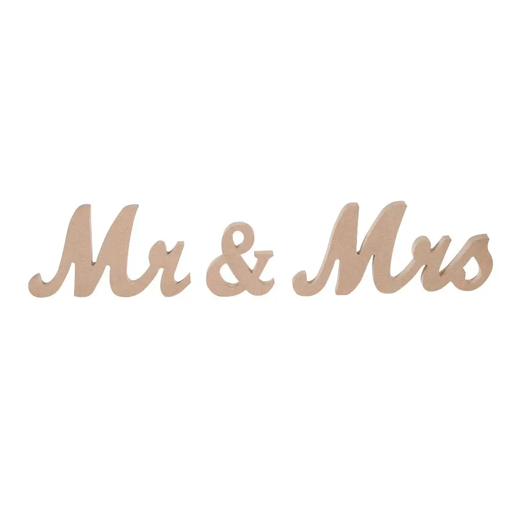 HobbyLane Estilo Vintage Mr & Mrs Letras De Madeira Para Decoração De Casamento Decoração Para Uma Festa