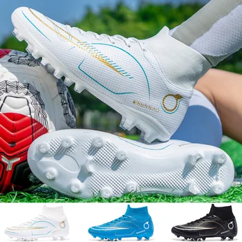 2024 de Futebol infantil Sapatos Longo Picos da Criança Sociedade Chuteiras Confortável Piton Original Mens Sapatos de Futebol Dropshipping
