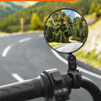 2pcs de Moto Retrovisores Rodada do Guiador Espelho de 360 Graus Rodar Vista Traseira para a Bicicleta da Motocicleta Acessórios de Ciclismo