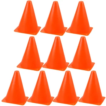 10 Pcs 18cm Logotipo Balde de Skate Futebol Obstáculo Futebol Cone Prática Cones de Marcação de Bolas de futebol Célula Reutilizáveis de Esportes de Plástico