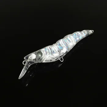 Submersível Completo-ataque Isca de Camarão, Camarão Crystal Tipo de 10cm, de 11,6 g Minnow, em Branco Pesca de Mar, de Baixo Falsa Isca