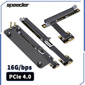 Riser Mini-PCIe Para PCIe X16 Cabo de Extensão com Borracha Magnética do Pé de Base para Notebook de Controle Industrial Placa de Rede sem Fio