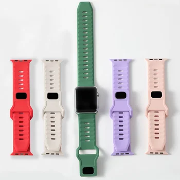 Esporte, Alça Para Apple Faixa de Relógio de 45mm 49mm 44mm 42mm 45 mm de Silicone correa Pulseira bracelete iwatch Serises 8 7 6 5 4 se Ultra