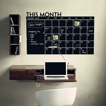 Grande Quadro-Negro Calendário De Parede Decal Adesivo Mensal Blackboard Decoração