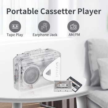 Portátil de Fita Cassete Player Aparelhagem hi-fi USB de Fita Cassete Jogar com Fone de ouvido FM Rádio Leitor de Cassetes áudio Com alto-Falante