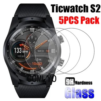 5pcs para Ticwatch S2 Vidro Temperado Smart watch Protetor de Tela 9H 2.5 D Filme