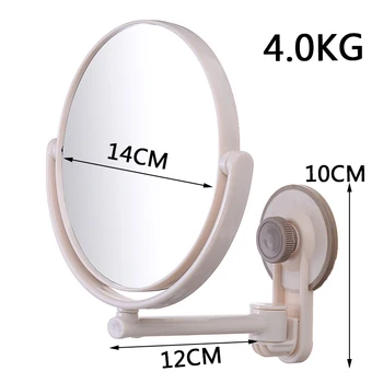 Dupla Face de 360 Graus ventosa de Parede de Espelho 3X de Ampliação de Maquiagem Espelho Redondo Espelho do Banheiro