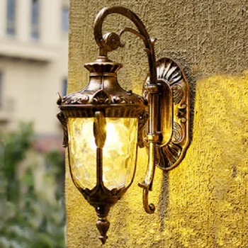 Em Estilo europeu, Lâmpada de Parede Exterior, Interior e Exterior Impermeável de LED, Lâmpada de Parede Simples Corredor da Porta de entrada, Varanda Villa Jardim da Lâmpada
